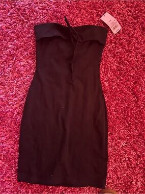 wild fable Black Strapless Mini Dress